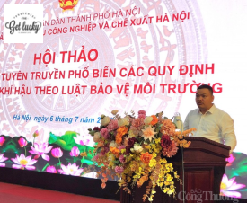 Hà Nội tổ chức Hội thảo tập huấn báo cáo kiểm kê khí nhà kính cho hơn 100 doanh nghiệp